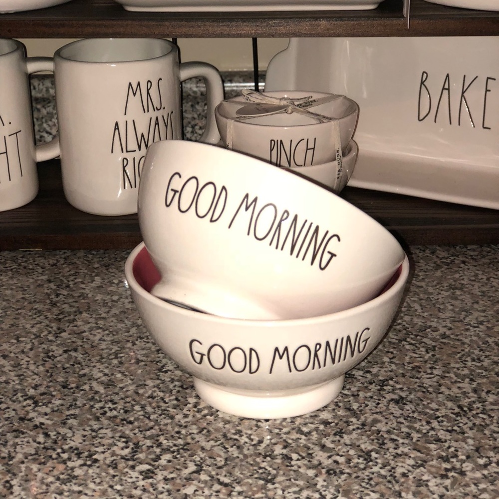 Rae Dunn “GOOD MORNING” bowls